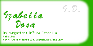 izabella dosa business card